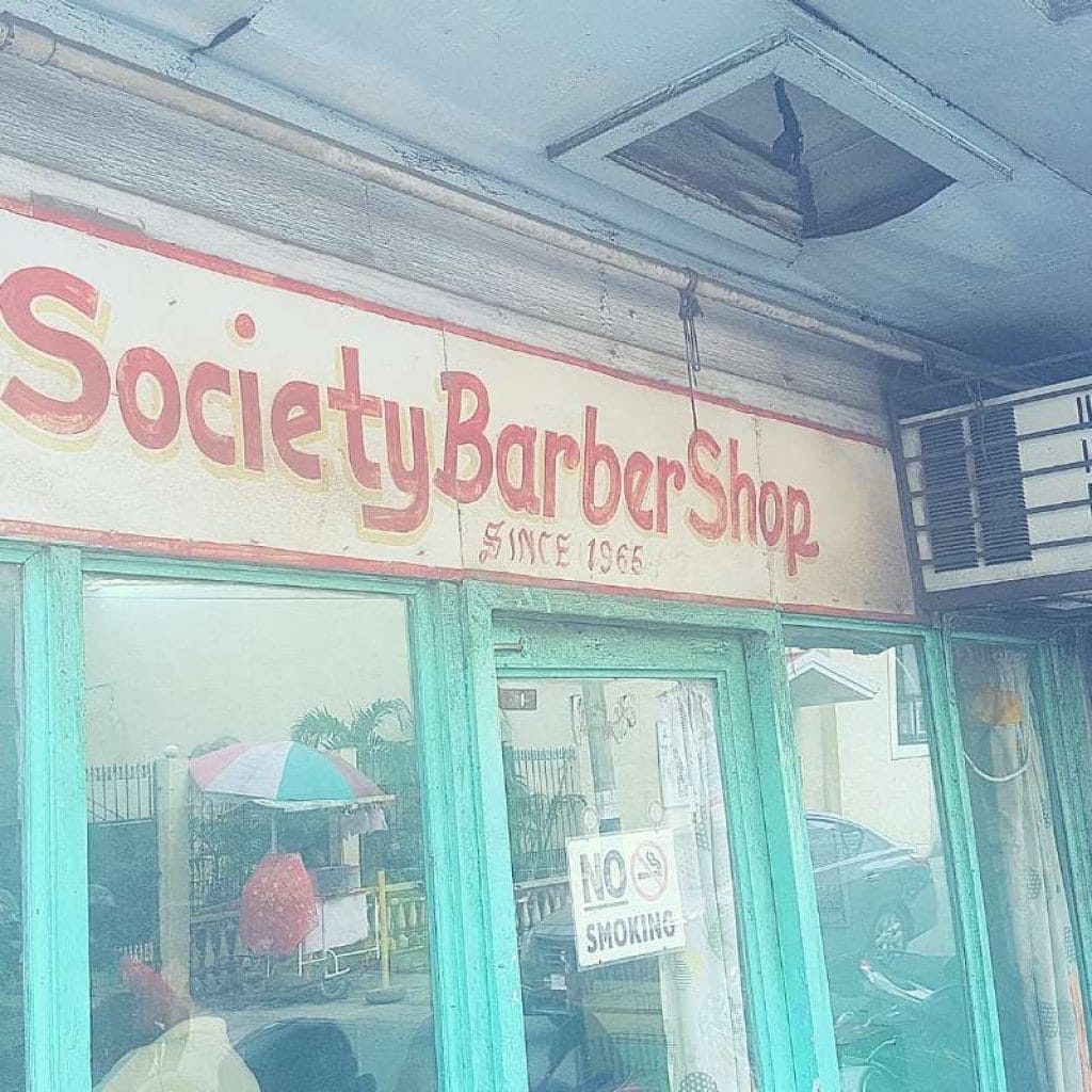 Hand-painted Signage of Society Barbershop Malolos since 1965
