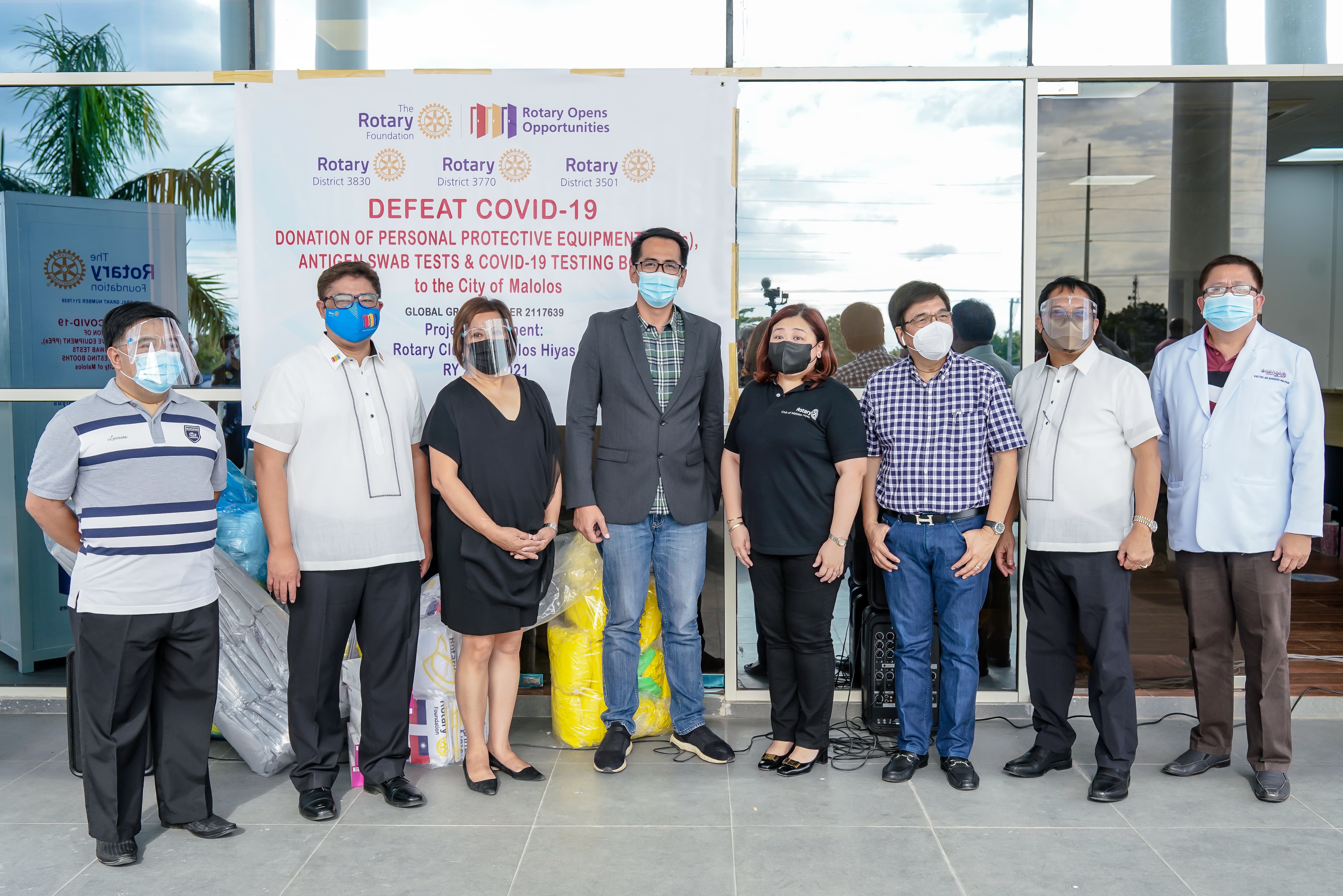 Rotary Club of Malolos Hiyas donates PhP1.5M worth of COVID Test Booths, Antigen Swab Kits, and PPEs to City of Malolos 2 Rotary Club of Malolos Hiyas donates PhP1.5M worth of COVID Test Booths, Antigen Swab Kits, and PPEs to City of Malolos 1