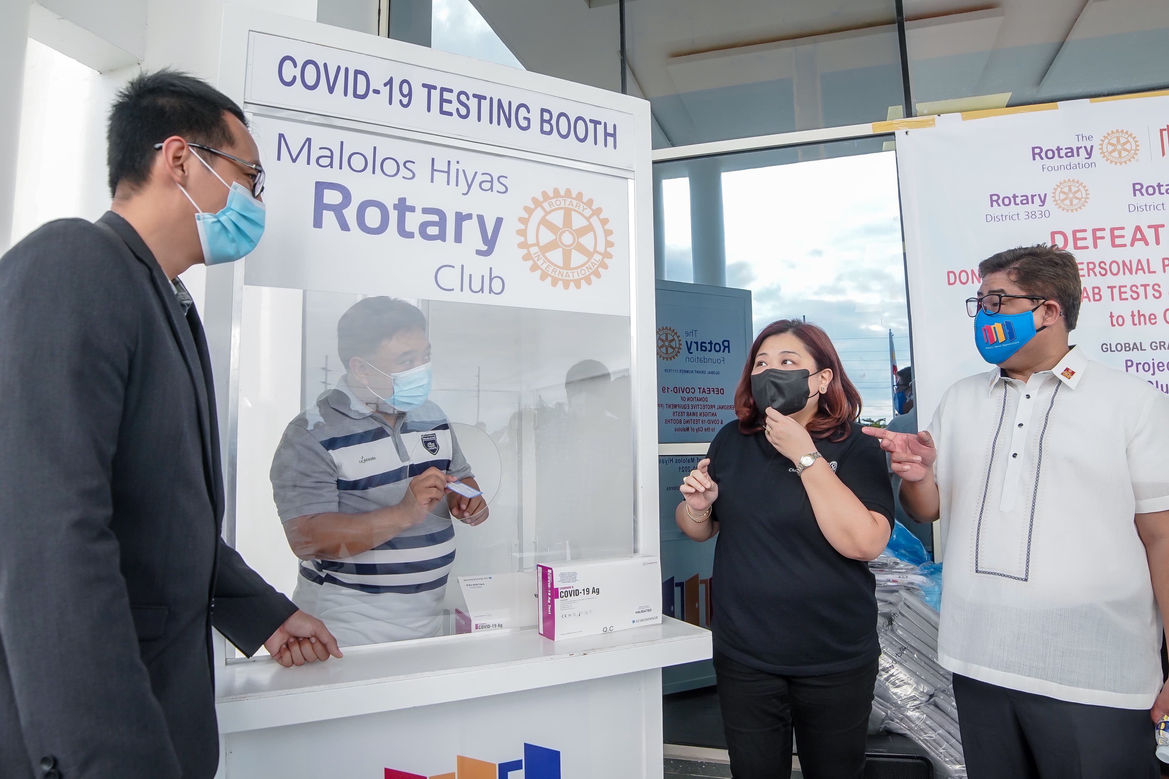 Rotary Club of Malolos Hiyas donates PhP1.5M worth of COVID Test Booths, Antigen Swab Kits, and PPEs to City of Malolos 3