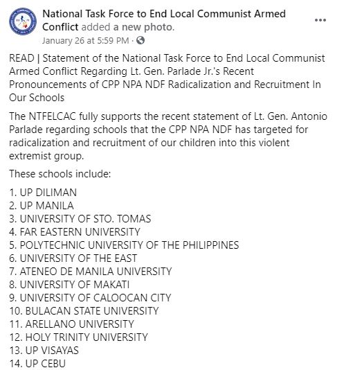 State University in Bulacan decries Red-tagging 1 State University